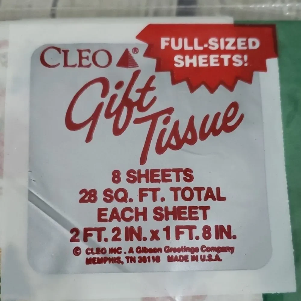 NWT Vintage Cleo Christmas Santa Gift Wrap